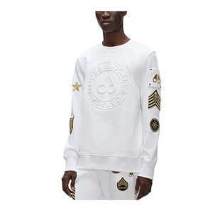 Moose Knuckles Sweatshirt Montrose Men White M32MS675G Pullover Long Sleeve